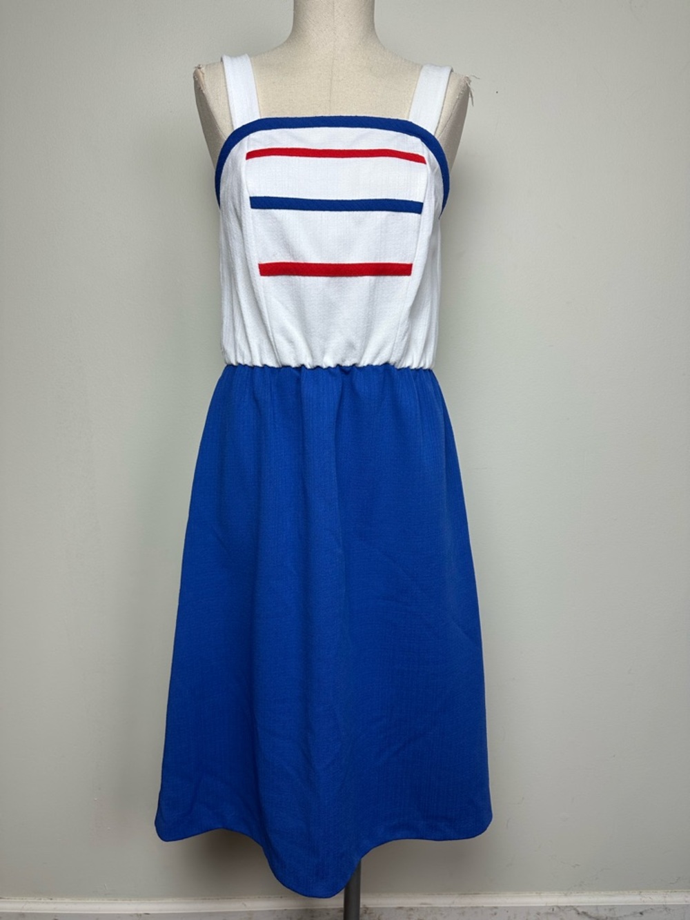 Vintage 80s Patriotic Dress - Picture 2 of 8